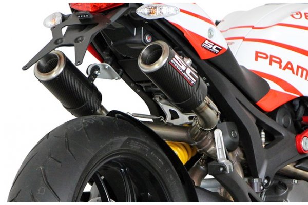 Układ wydechowy SC-PROJECT CR-T KARBON 2 SLIP-ON DUCATI MONSTER 696 2009 - 2014