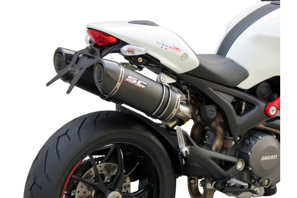 Układ wydechowy SC-PROJECT OVAL KARBON 2 SLIP-ON DUCATI MONSTER 796 2010 - 2014