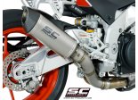 Układ wydechowy SC-PROJECT OVAL TYTAN SLIP-ON APRILIA TUONO V4 1100 / FACTORY / RR 2017 - 2020