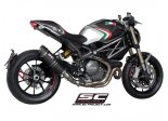 Układ wydechowy SC-PROJECT OVAL KARBON SLIP-ON DUCATI MONSTER 1100 EVO 2011 - 2013