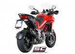 Układ wydechowy SC-PROJECT OVAL STAL CZARNY SLIP-ON DUCATI MULTISTRADA 1200 / S 2015 - 2017