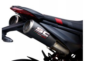 Układ wydechowy SC-PROJECT CR-T M2 KARBON 2 SLIP-ON DUCATI HYPERMOTARD 950 / RVE / SP 2021 - 2022