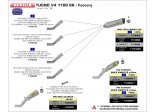 Układ Wydechowy ARROW APRILIA RSV 4 RR / RF / TUONO V4 1100 2015/2016 RACE-TECH ALUMINIUM