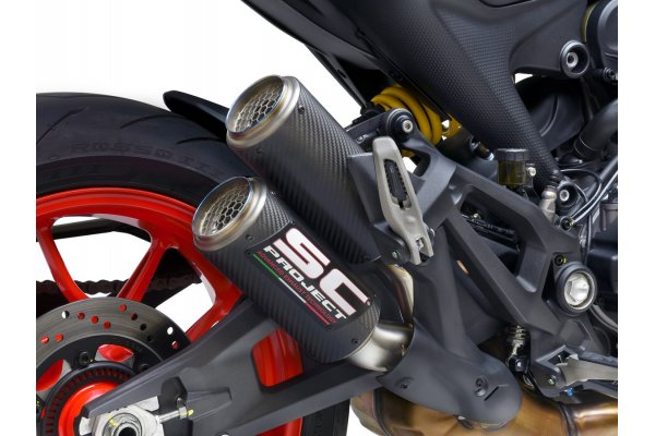 Układ wydechowy SC-PROJECT CR-T TWIN KARBON SLIP-ON DUCATI MONSTER 937 2021-2022