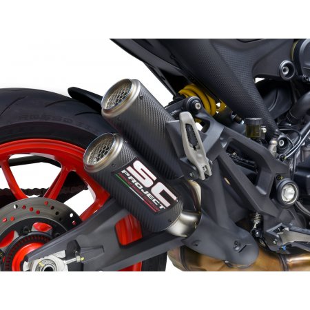 Układ wydechowy SC-PROJECT CR-T TWIN KARBON SLIP-ON DUCATI MONSTER 937 2021-2022