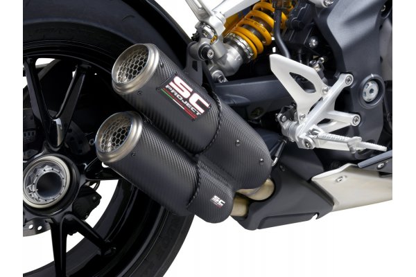 Układ wydechowy SC-PROJECT CR-T TWIN KARBON SLIP-ON TRIUMPH SPEED TRIPLE 1200 RS / RR 2021-2022