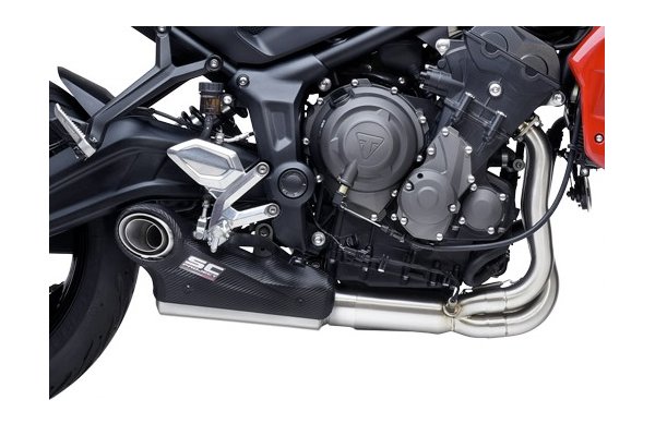 Układ wydechowy SC-PROJECT STR-1 STAL FULL SYSTEM TRIUMPH TRIDENT 660 2021-2022