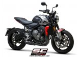 Układ wydechowy SC-PROJECT STR-1 STAL CZARNY FULL SYSTEM TRIUMPH TRIDENT 660 2021-2022